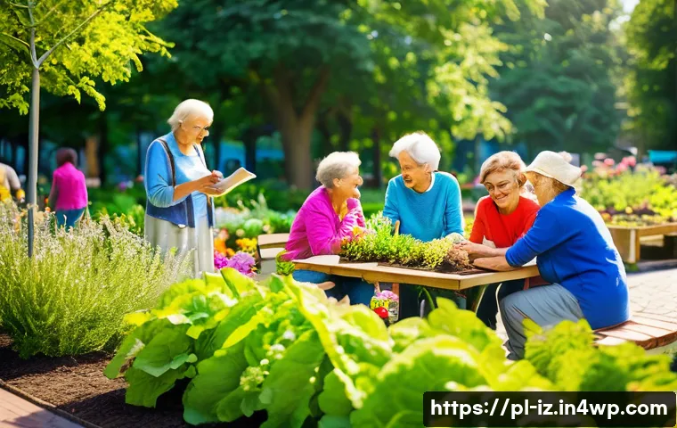 생태 심리학적 접근을 통한 커뮤니티 개발 - **Prompt:** A vibrant, sunny urban park or community garden in a Polish city. Diverse groups of peop...