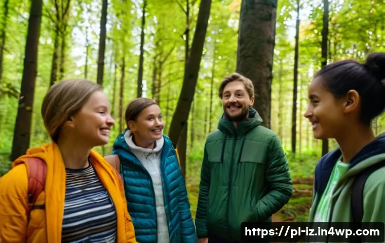 생태 심리학 실천의 윤리적 문제 - A diverse group of adults and children participating in an outdoor ecological psychology workshop in...